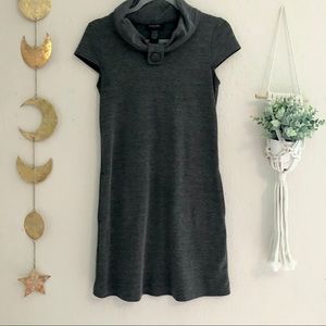 Gray cow neck fitted dress👯‍♀️